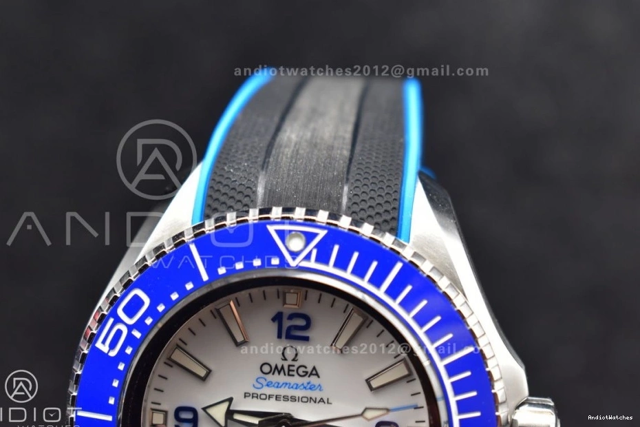 6000M Deep 1:1 Dial A Ultra TF Best Bezel Edition SS Ceramic Seamaster on Blue Rubber Strap White 1078 Black Versatile 0404